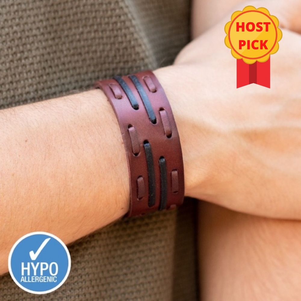 Russet Brown Leather Bracelet